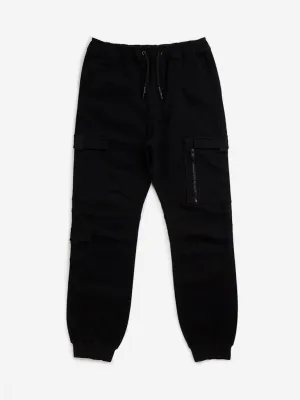 Y&F Kids Black Mid-Rise Joggers