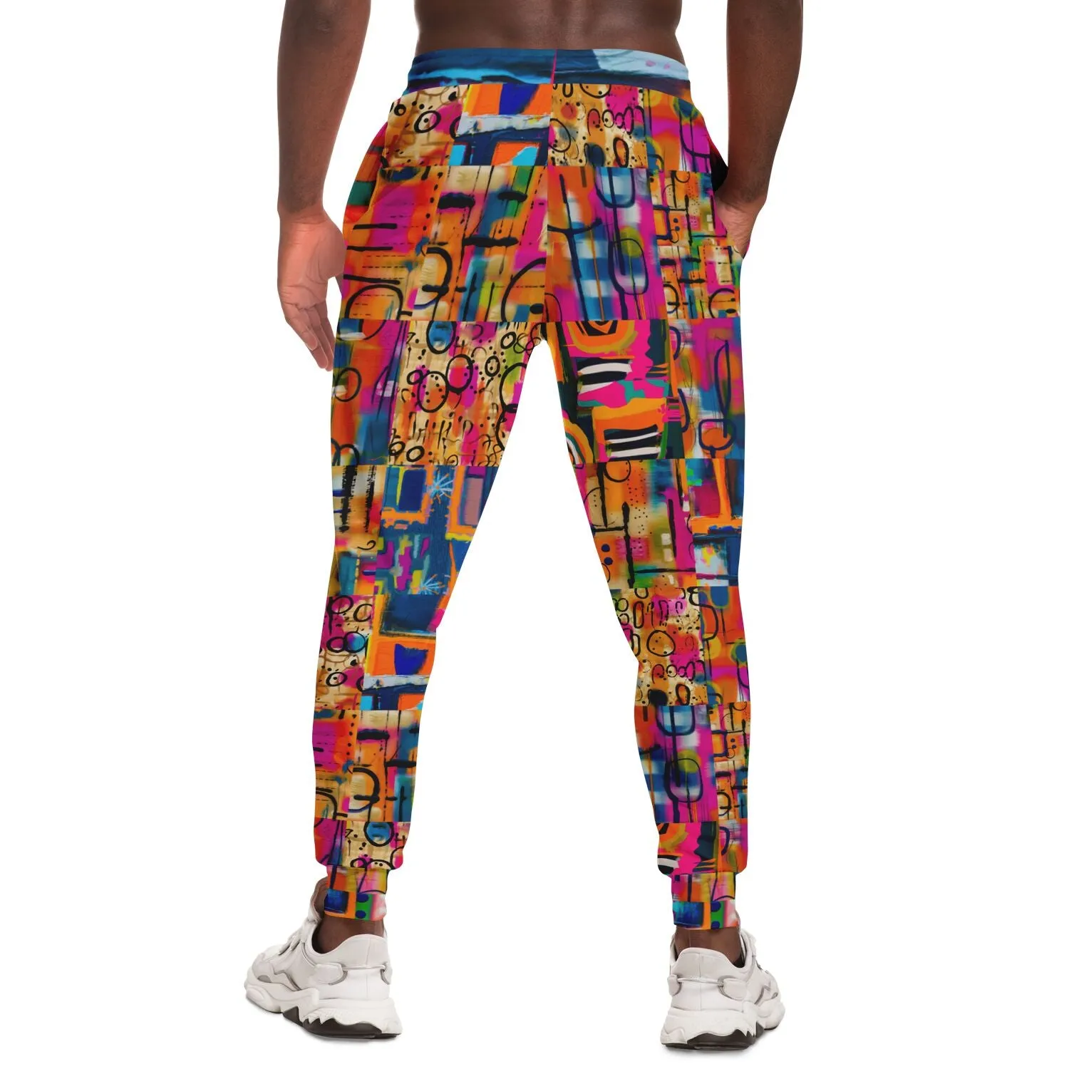 You Got Me Abstract Leopard Graffiti Eco-Poly Unisex Joggers